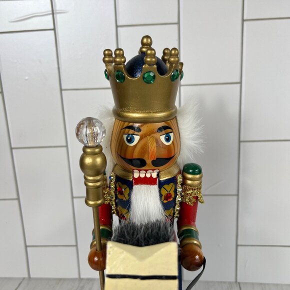 Vintage Wooden King Nutcracker Riding Horse Rocking Figurine - Picture 10 of 11